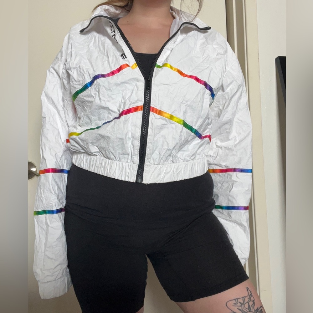 Forever 21 Cropped Lightweight Windbreaker style Jacket